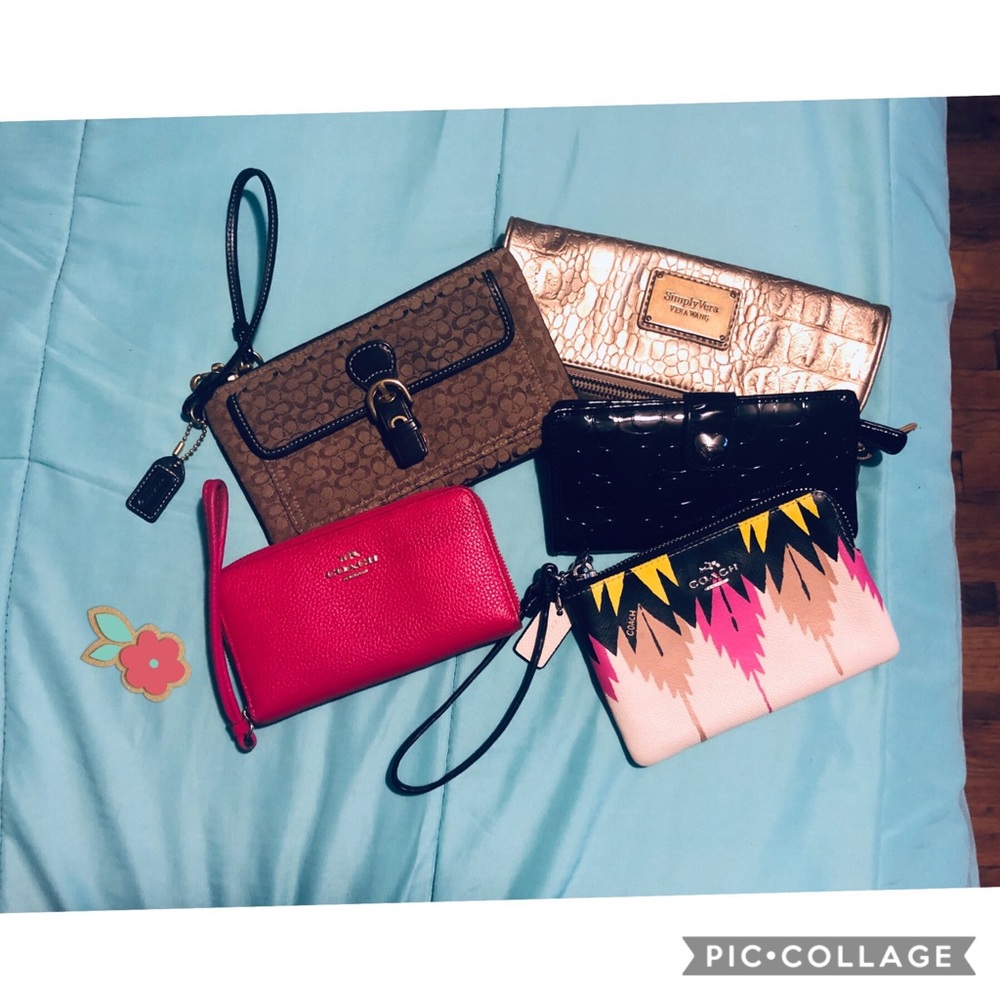 4 coach wallets/ wristlet